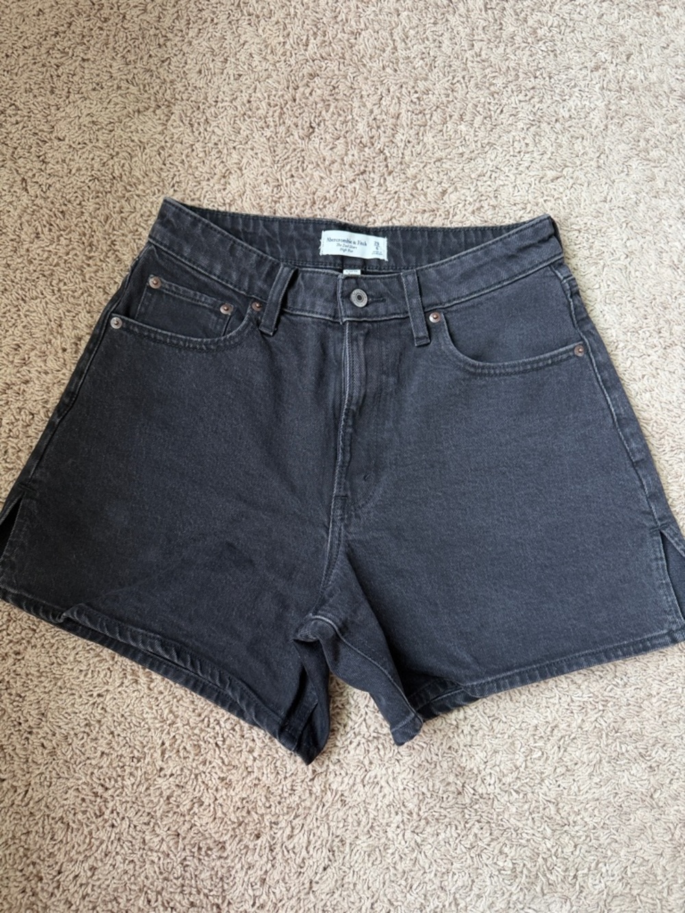 Abercrombie & Fitch Curve Love Dad Jean Shorts